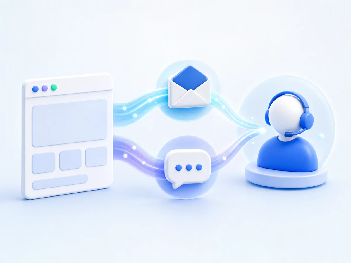 A website add-on enquiry sent directly by email or chat.