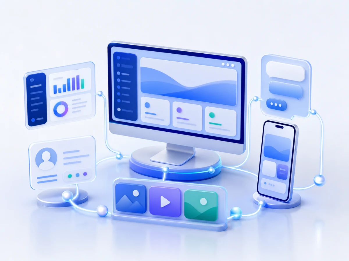 An integrated website ecosystem spanning desktop, mobile and business tools.